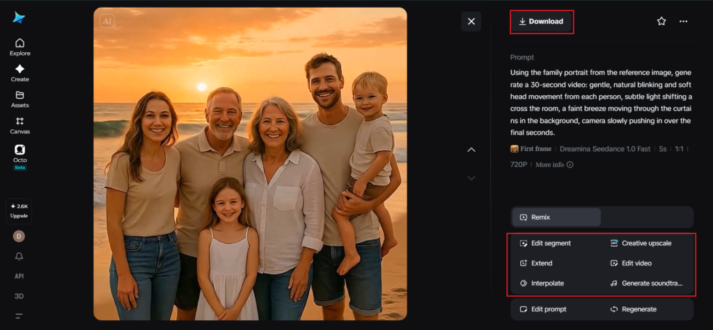 Dreamina: Refine and preserve your animated memory